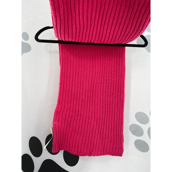 Style & Co NWT Solid Ribbed Muffler Extra Long Recycled Wrap Scarf Hot Pink New - Picture 5 of 10